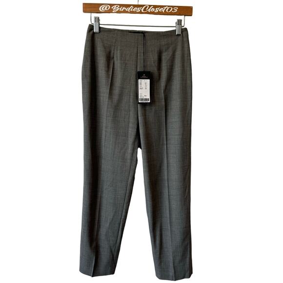 Piazza Sempione Audrey Virgin Wool Pant Gray Old Money Minimalist IT 38 US 2 NWT - Picture 1 of 11